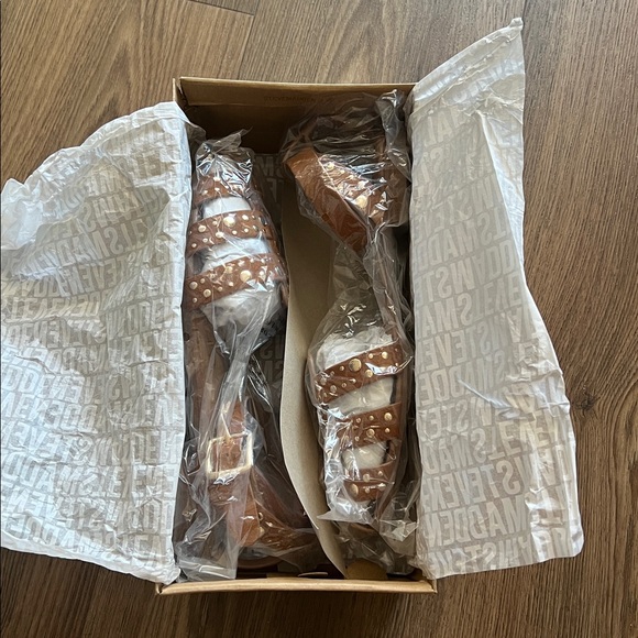 Steve Madden Tan Multi-Stud Gladiator Sandals - Picture 8 of 8